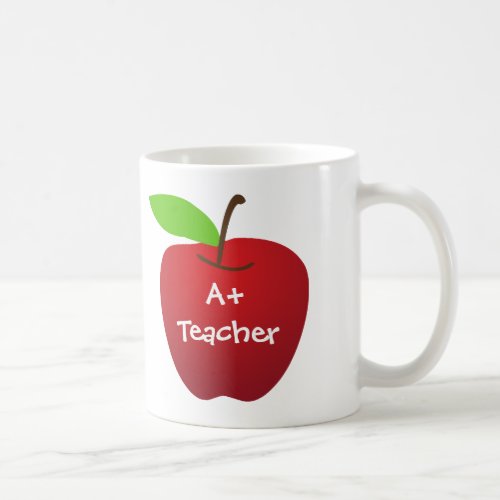 Red apple for A teacher appreciation custom name Coffee Mug