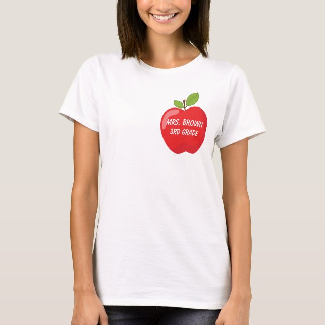 Red Apple for your Teacher  T-Shirt (Front)