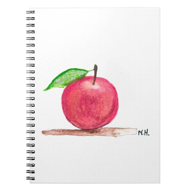 Red apple fruit notebook (Front)