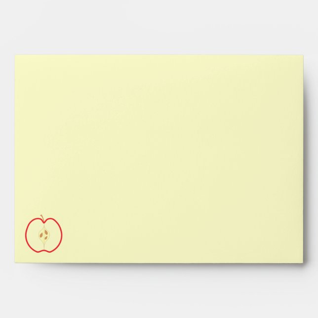 Red Apple Half. Envelope (Front)