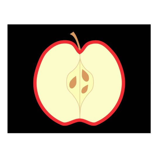 Red Apple Half. Postcard
