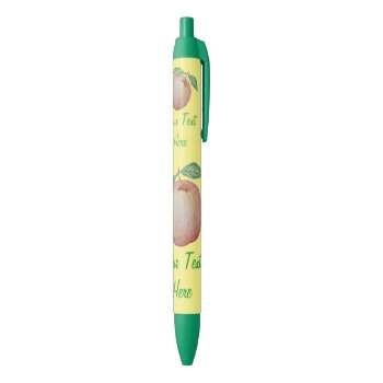 Red Apple Illustration With Green Leafs Design Black Ink Pen by artoriginals at Zazzle