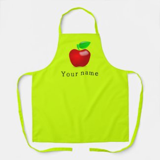  Red  apple  in Neon  yellow -add name