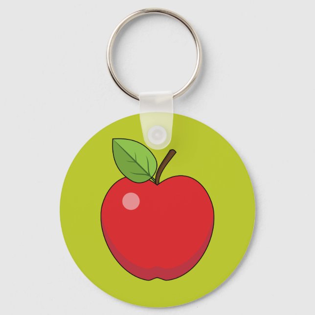 Red Apple Keychain (Front)