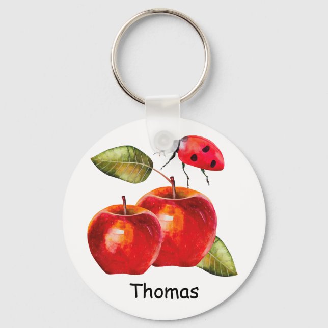 Red Apple  Keychain (Front)