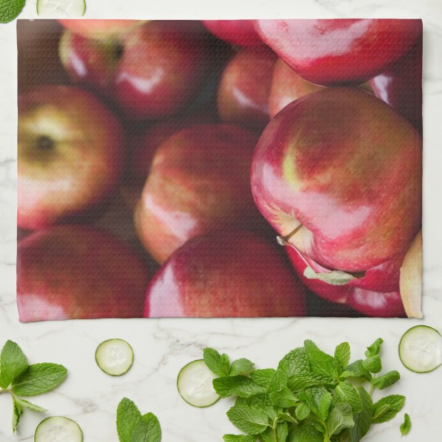 Red Apple Kitchen Towels (Folded)