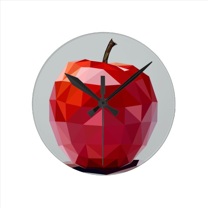Red Apple Kitchen Wall Clock