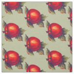 Red Apple Light Green Fabric
