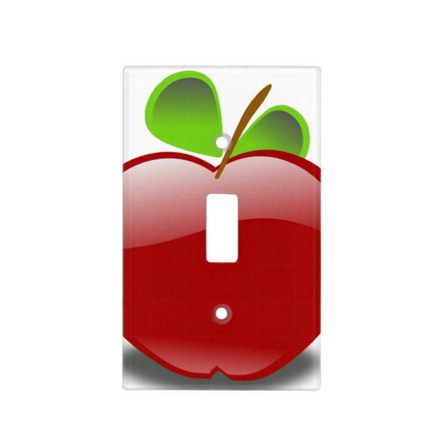 Red Apple Light Switch Cover (Front)