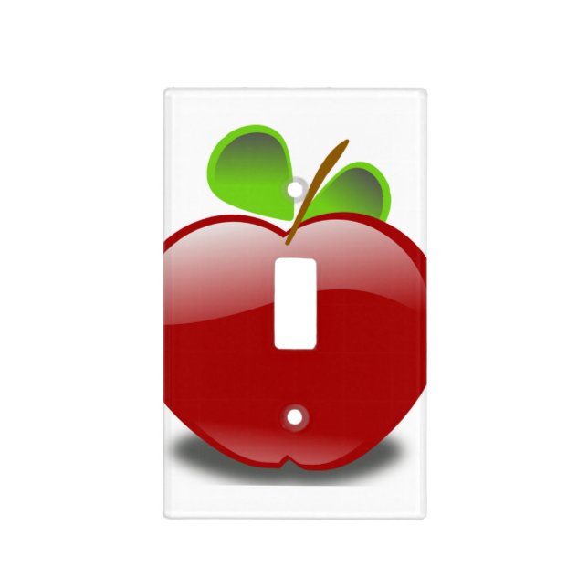 Red Apple Light Switch Cover (Front)