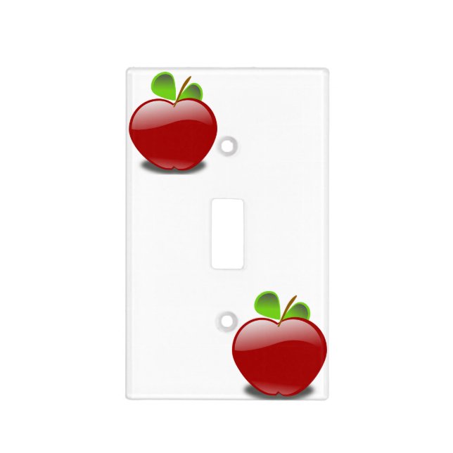 Red Apple Light Switch Cover (Front)