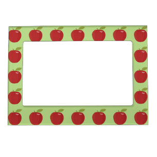 red apple magnetic photo frame