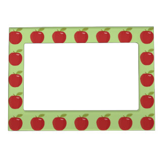 red apple magnetic photo frame