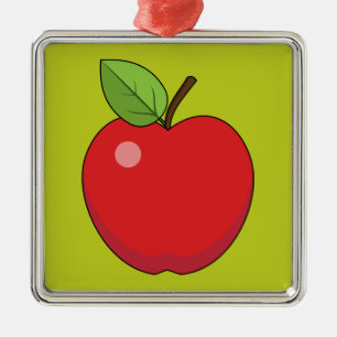 Red Apple Metal Ornament