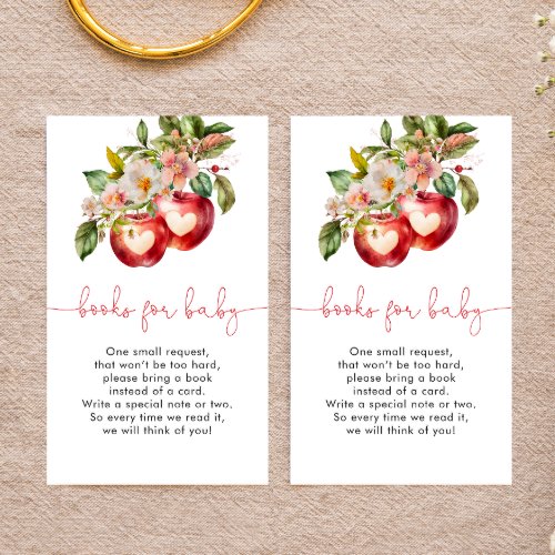 Red Apple of my Eye Books for Baby Ticket Enclosure Card