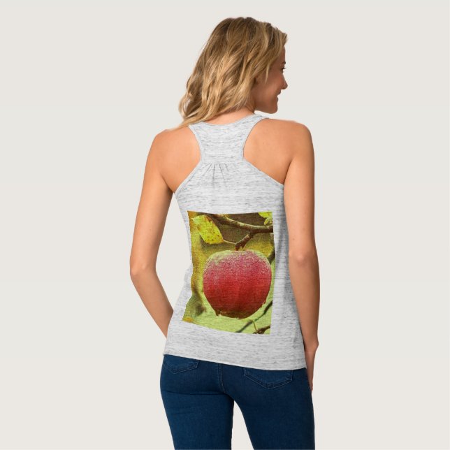 "Red Apple on Tree" Cute Photo. Buy Now Tank Top (Back Full)