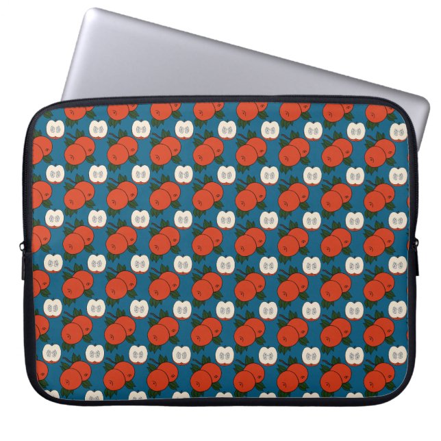 Red Apple Pattern Laptop Sleeve (Front)