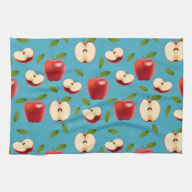 Red Apple Pattern Towel (Horizontal)