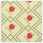 Red Apple Personalized Teacher Fabric