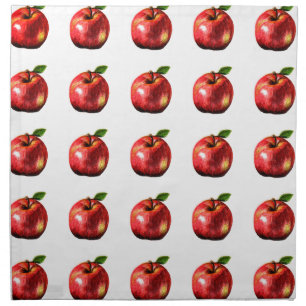 Red Apple Picture Art Design Napkin