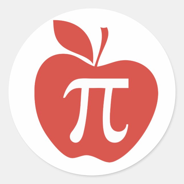 Red Apple Pie Classic Round Sticker (Front)