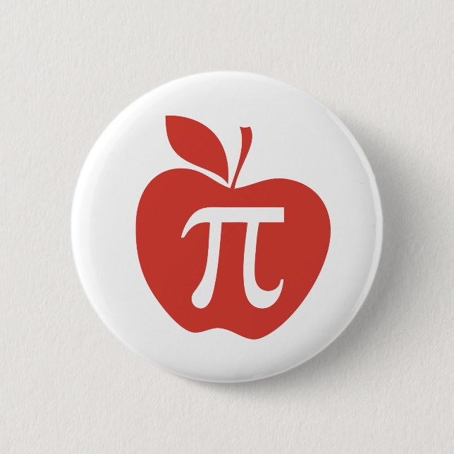 Red Apple Pie Pinback Button (Front)