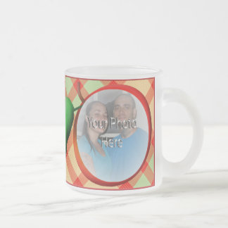 Red Apple Plaid Customizable Photo Mug
