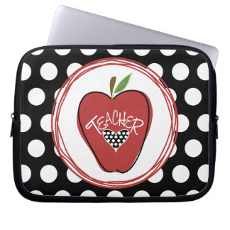 Red Apple & Polka Dot Laptop Sleeve