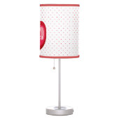 Red Apple Polka Dot Teacher Table Lamp (Right)