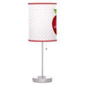 Red Apple Polka Dot Teacher Table Lamp (Left)