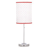 Red Apple Polka Dot Teacher Table Lamp (Back)