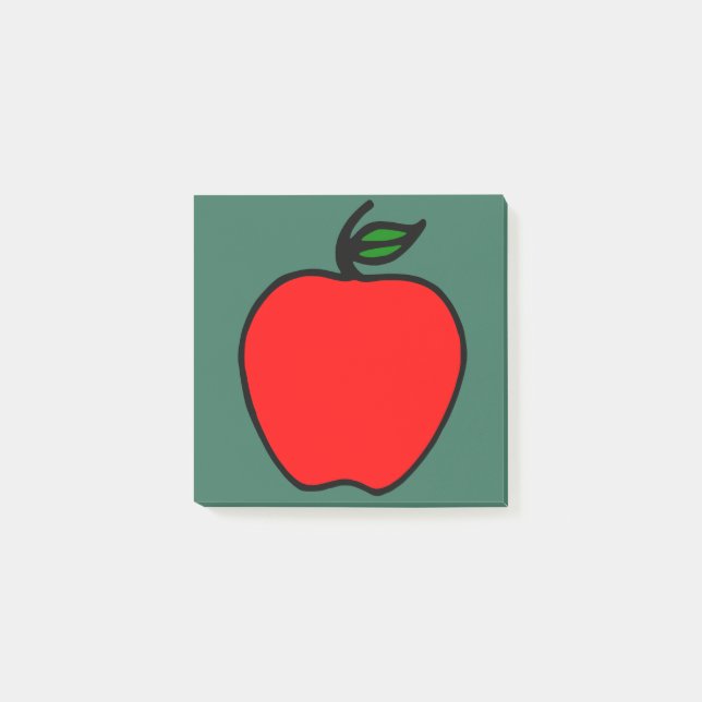 Red Apple Post It Notes Gift (Front)