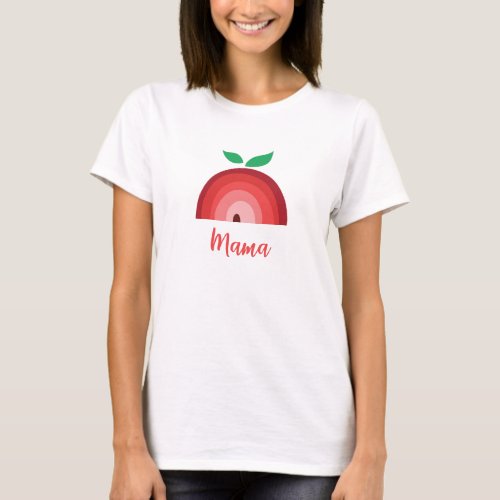 Red Apple Rainbow Mama T_Shirt