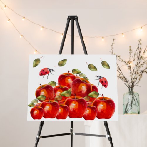 Red Apples Home Decor  Foam Board