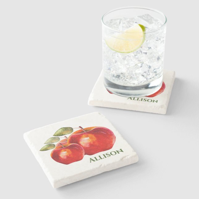 Red Apple’s  Stone Coaster (Side)