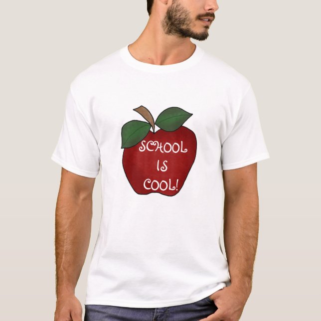 Red Apple School is Cool T-Shirt (Front)