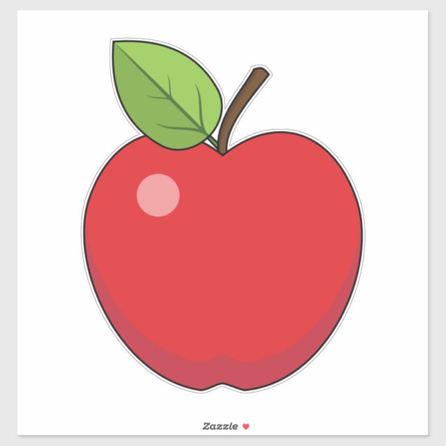 Red Apple Sticker (Sheet)