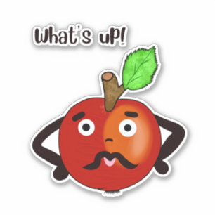Red apple sticker