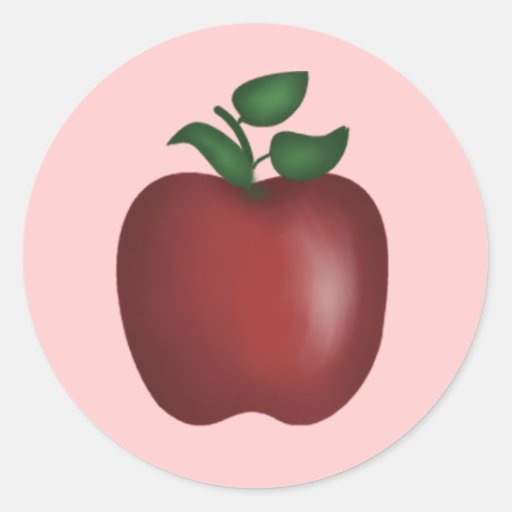 Red Apple Stickers | Zazzle