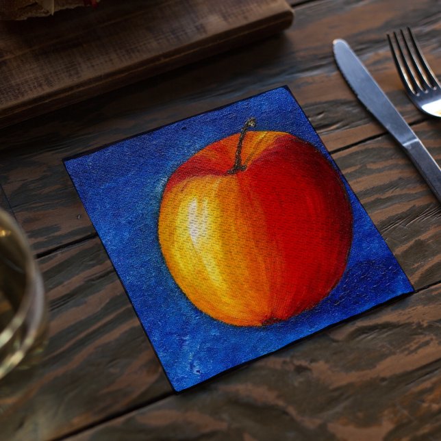Red Apple - Still Life Painting Cloth Napkin (Creator Uploaded)