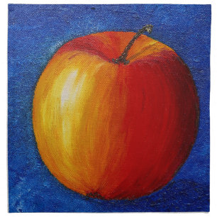 Red Apple - Still Life Painting Cloth Napkin
