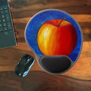 Red Apple - Still Life Painting Gel Mouse Pad