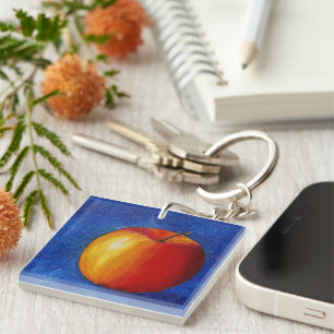 Red Apple - Still Life Painting Keychain