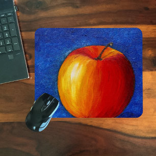 Red Apple - Still Life Painting Mouse Pad