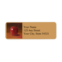 Red Apple Still Life Return Address Labels