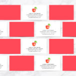 Red Apple Substitute Teacher Business Card<br><div class="desc">Our popular red apple subtitute teacher calling card will always make sure your contacts know how to reach you when they need someone to fill in for the day.  Customize with your own text!</div>