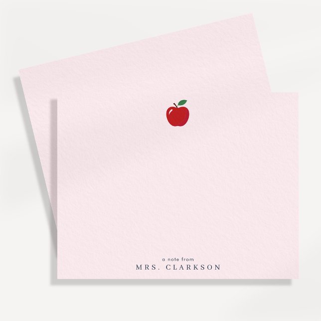 Red Apple Teacher Appreciation Note Card (Creator Uploaded)