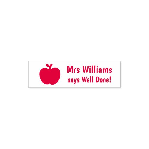 Red Apple Teacher Encouragement For Kids Self_inking Stamp