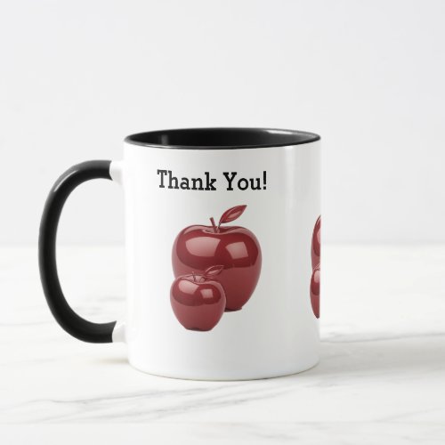 Red Apple Teacher Gift Coffee Mug Edit Name Text