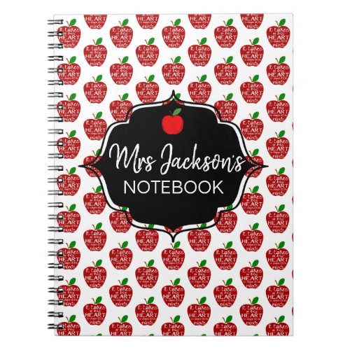 red apple Teacher thank you retirement Nursery Notebook